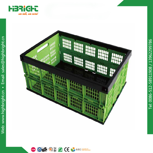 Plastic Collapsible Folding Crates with Lids for Carrying Books