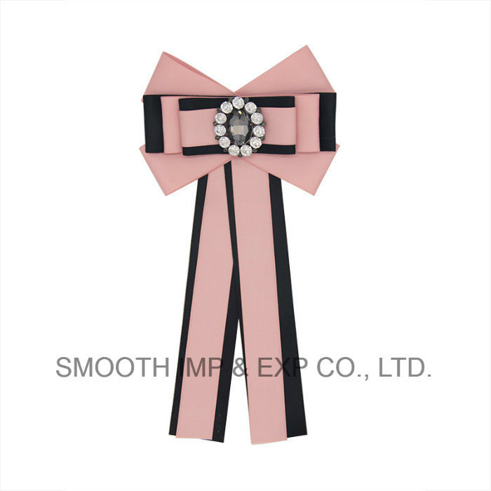 Direct Selling Wholesale Fashion Brooch Beige Word Bow Vintage Pin