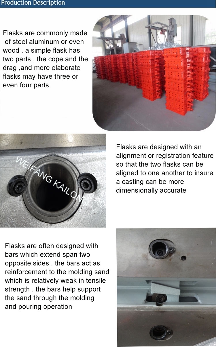 High Precision Flask Molding Line Used Mould Box for Foundry