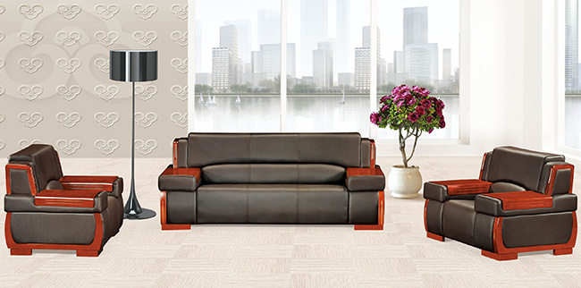 Luxury Public Office PU Leather Sofa for Waiting Room