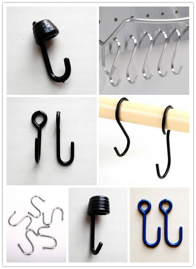 Rubber Coated Steel J Hook for Rope