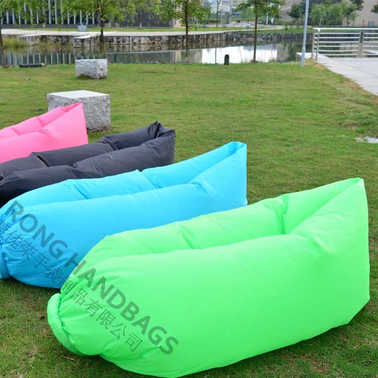 New Production Banana Fast Inflatable Air Sleeping Sofa Bed Bag for Travel