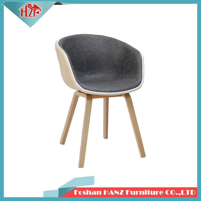 Comfortable Wooden Cover Dining Chairs Hotel Room Meeting Coffee Shop Restaurant Arm Chair