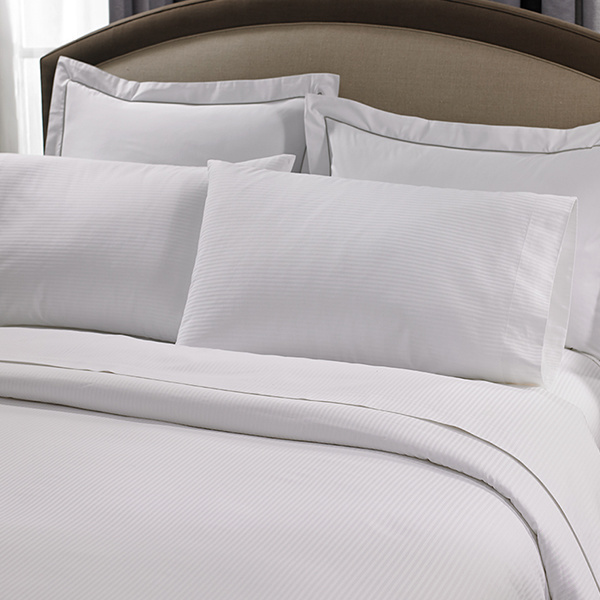 The Luxury Hotel Collection Best Egyptian Cotton Sateen Stripe Bed Linen, Queen