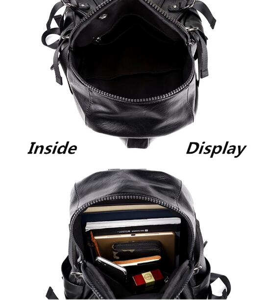 Hor Selling Fashion Travelling Waterproof School PU Leather Laptop Back Pack Bagpack Backpack Bag for Men Women