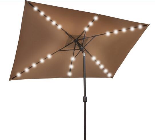 2X3m Square LED Umbrella Solar Umbrella