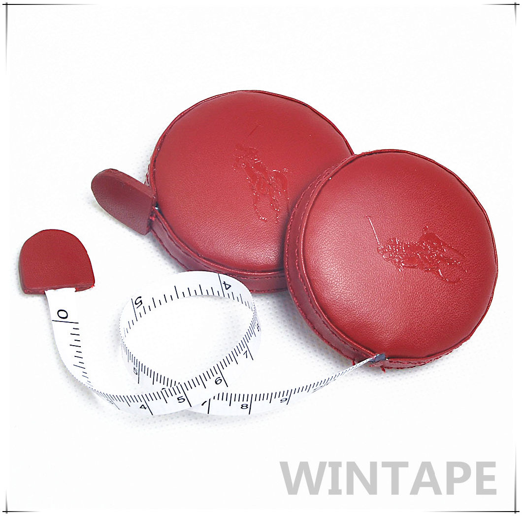 PU Covered ABS Case PVC Sewing Fabric Leather Measuring Tape (RT-129)