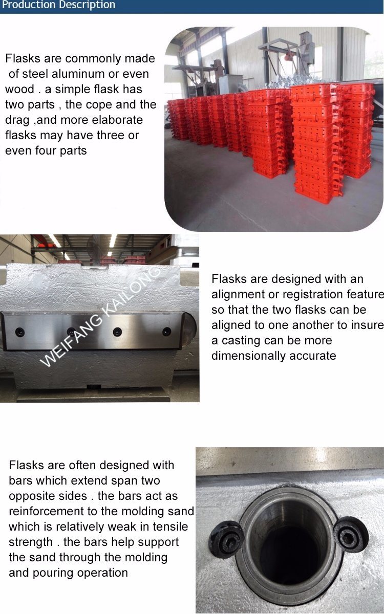 High Precision Moulding Flask Casting Mould Box with High Quality Foundry Equipment