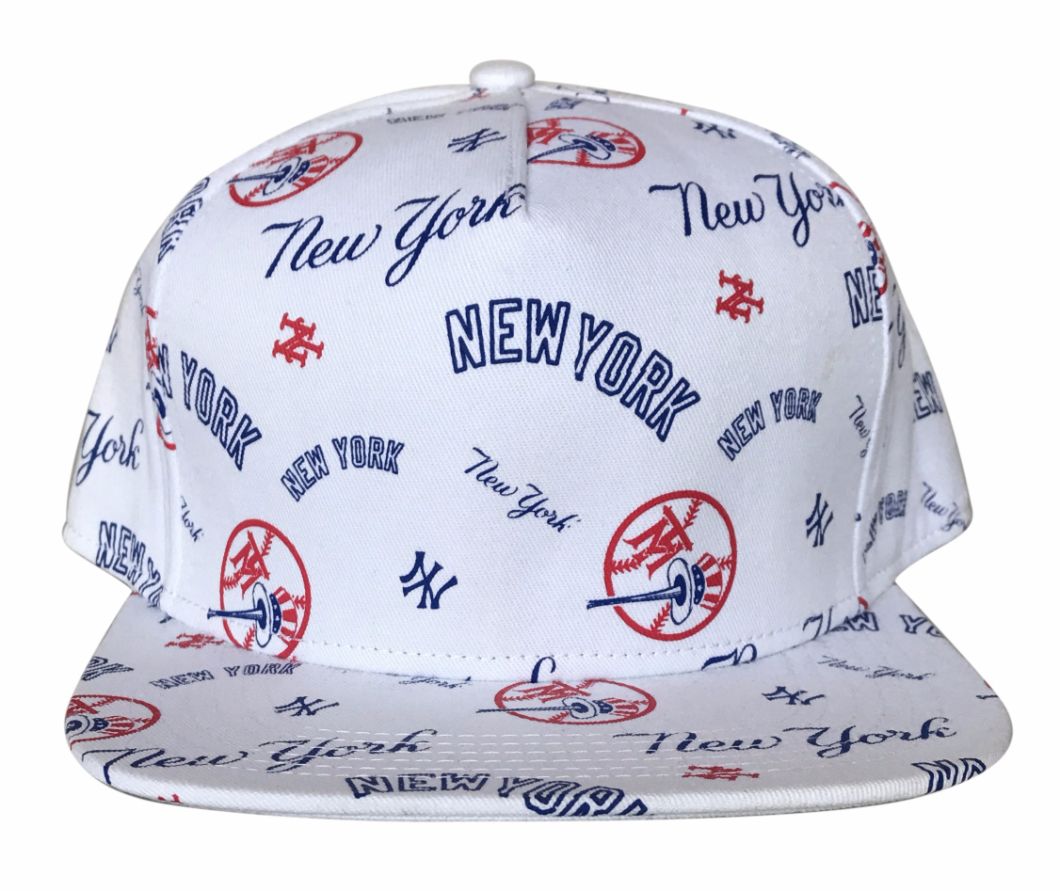 Fashion Design 5 Panel Hat Printing Pattern Baseball Cap