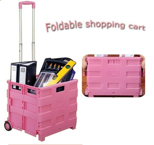 Portable Plastic Folding Basket for Shopping