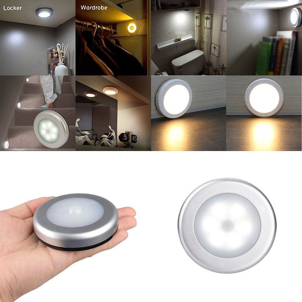 6LED PIR Body Motion Sensor Activated Wall Light Night Light Induction Lamp Closet Corridor Cabinet LED Sensor Light