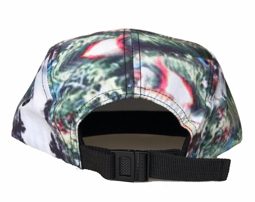 Fashion 5 Pane Hat with Printing Pattern Baseball Cap