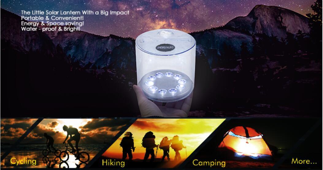 Global Sunrise Solar Lantern Waterproof Solar Lamp for Reading LED Light