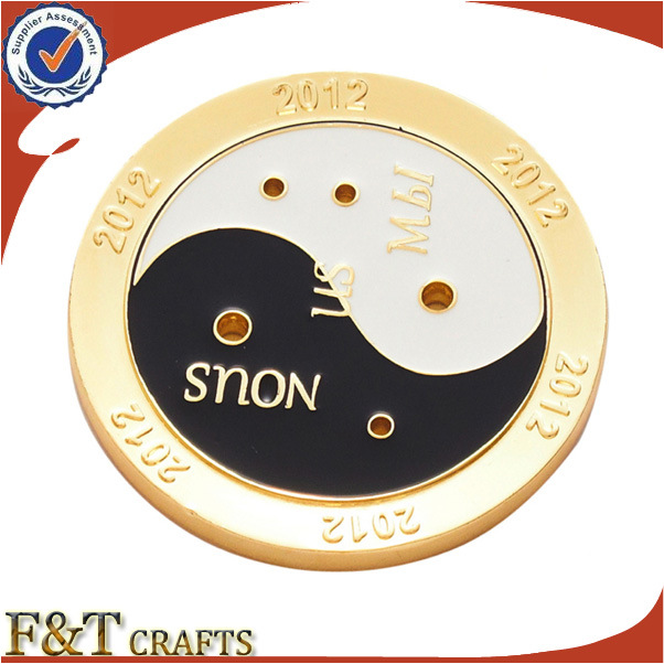 High Quality Die Brass Gold Plated Challenge Metal Souvenir Coins (FTCN1915A)