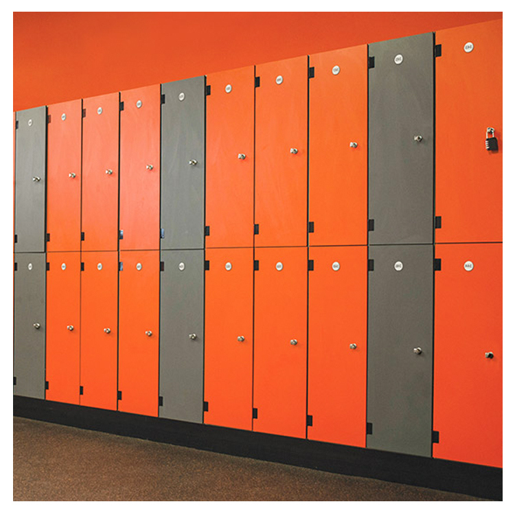 Keyless Locks Locker Cabinet / Individual Wood Grain Storage Cabinets