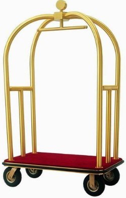 Sanding Brass Hotel/Airport Luggage Trolley (DF25)