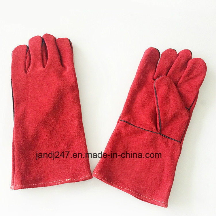 Safety Gloves Cow Split Leather Work Glove Leather Welding Gloves