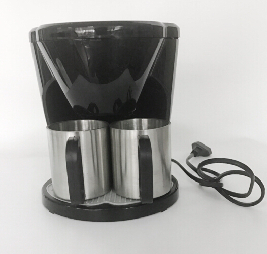 Low Price Drip Coffee Maker Electric Coffee Maker with Two Matching Cups