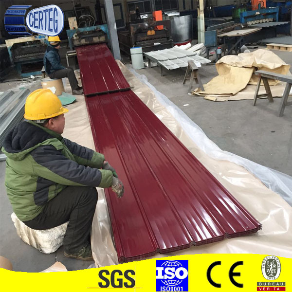 PPGI Galvanized Color Coated Corrguated Profile Steel Sheet / Plate