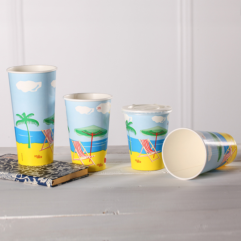 Custom Printed Disposable Cold Drinks Paper Cup