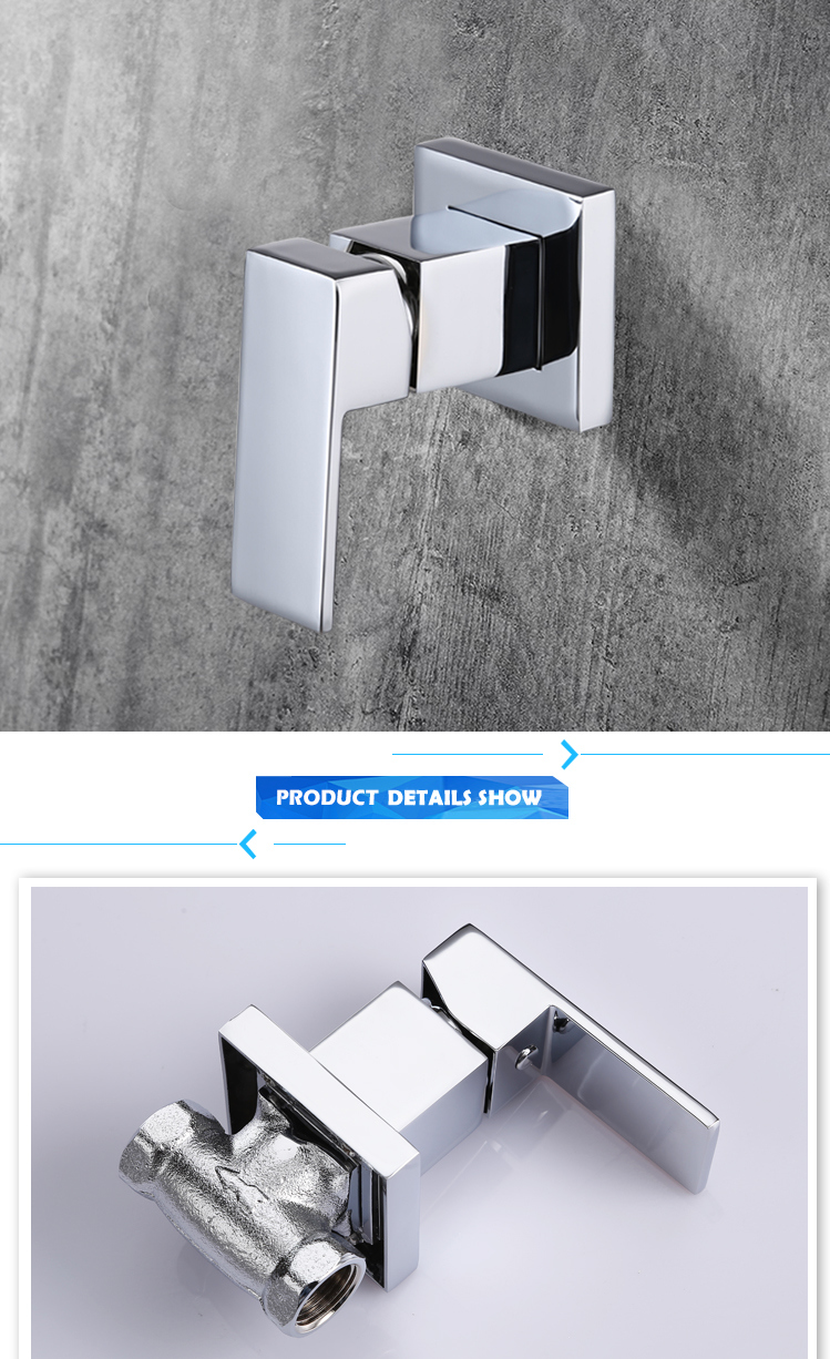 Australian Watermark Concealed Installation Shower Water Faucet with Single Handle Square Shape