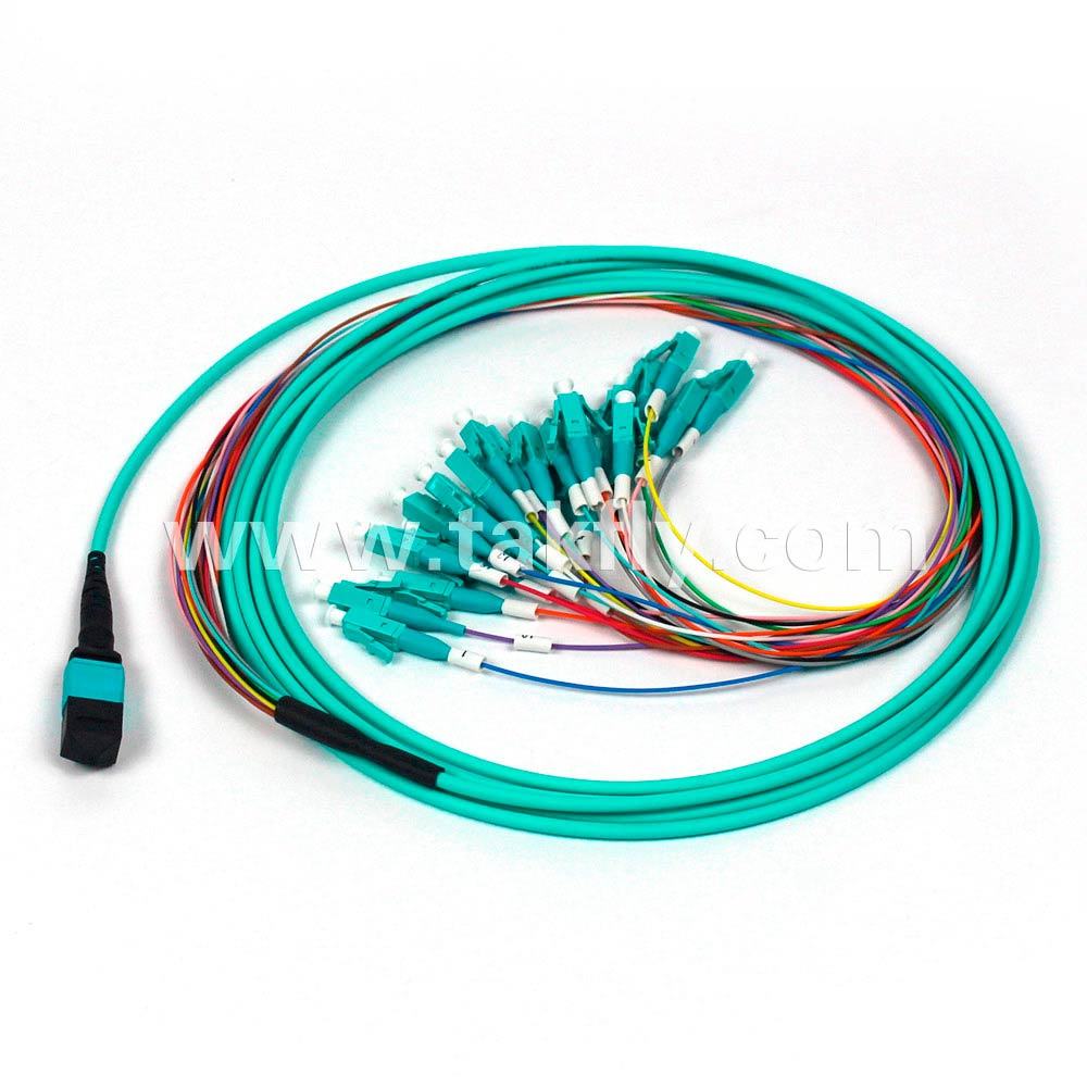 MPO-LC Fanout Breakout 2.0mm 3.0mm Fiber Optic Patch Cord