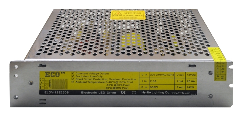 IP20 12V 250W SMPS Switching LED Power Supply