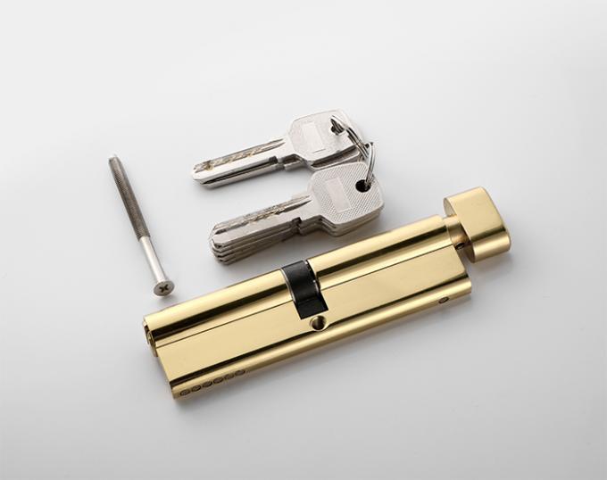 High Security Golden Brass Door Lock Cylinder Accessories