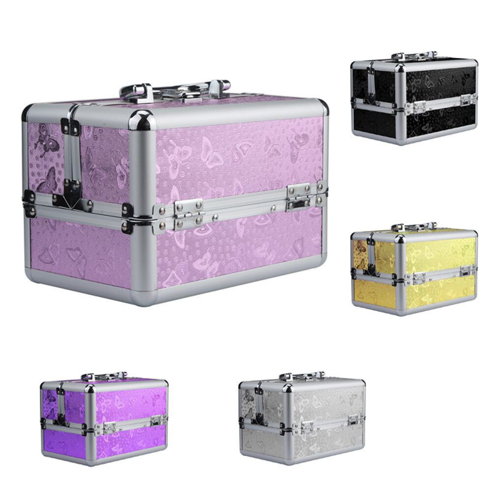 Aluminum Cosmetic Drawers Box Makeup Vanity Case