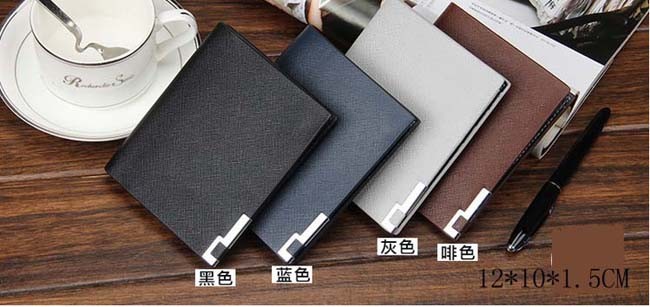 PU Leather Business Men Wallet with Customized Logo