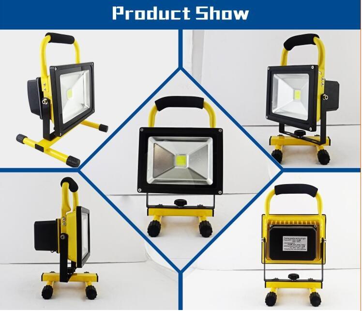Long Working Time 10W LED Rechargeable Portable Flood Light