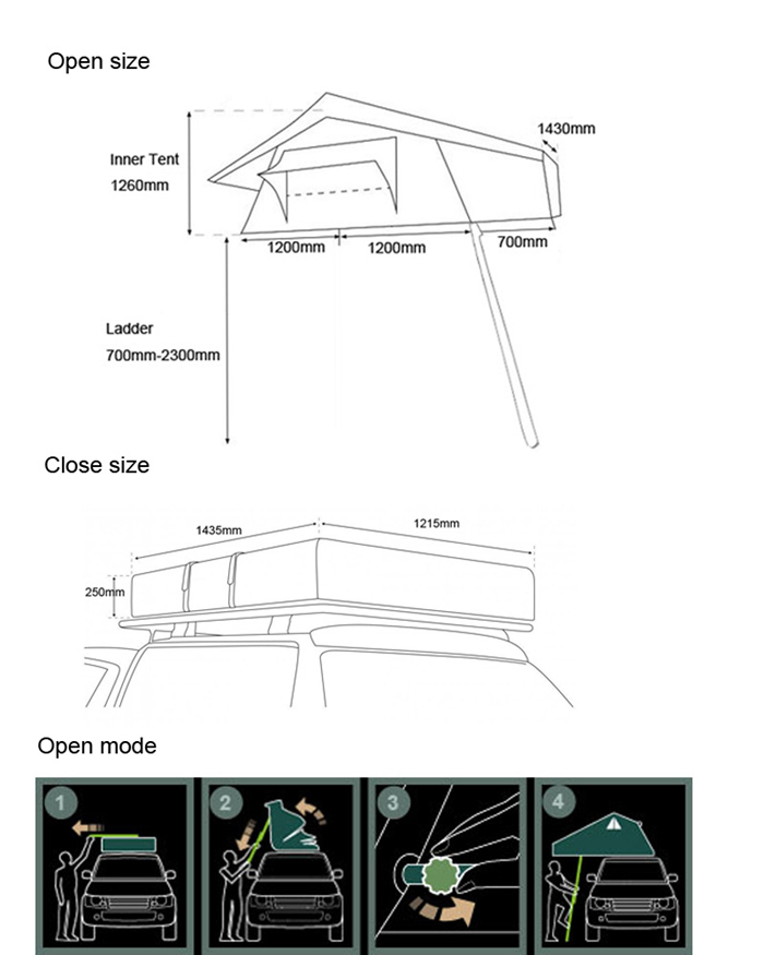 2018 High Quality Waterproof Camping Outdoor Folding Camper Trailer Tent