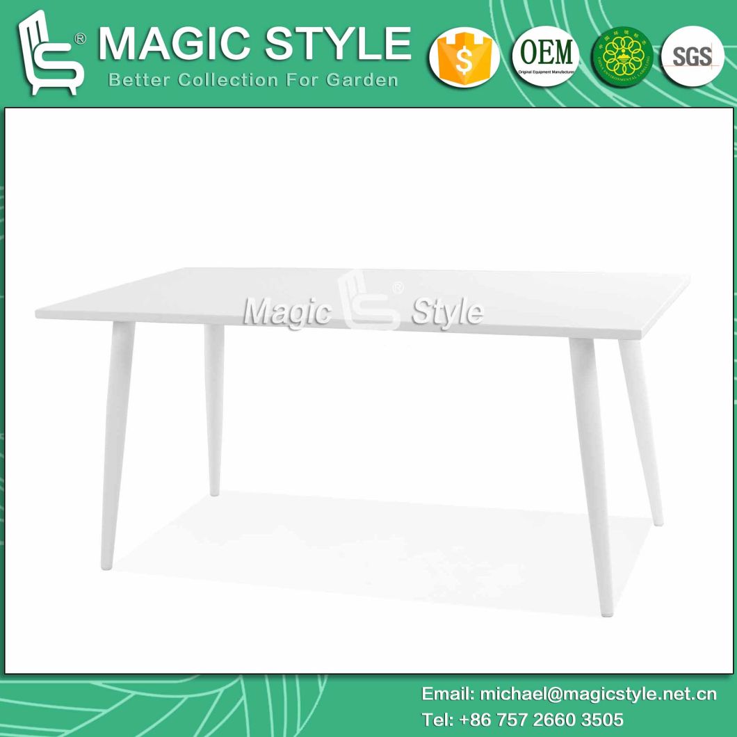 Outdoor Aluminum Table Outdoor Rectangle Table Garden Dining Table Modern Dining Table Patio Dining Table (Magic Style)