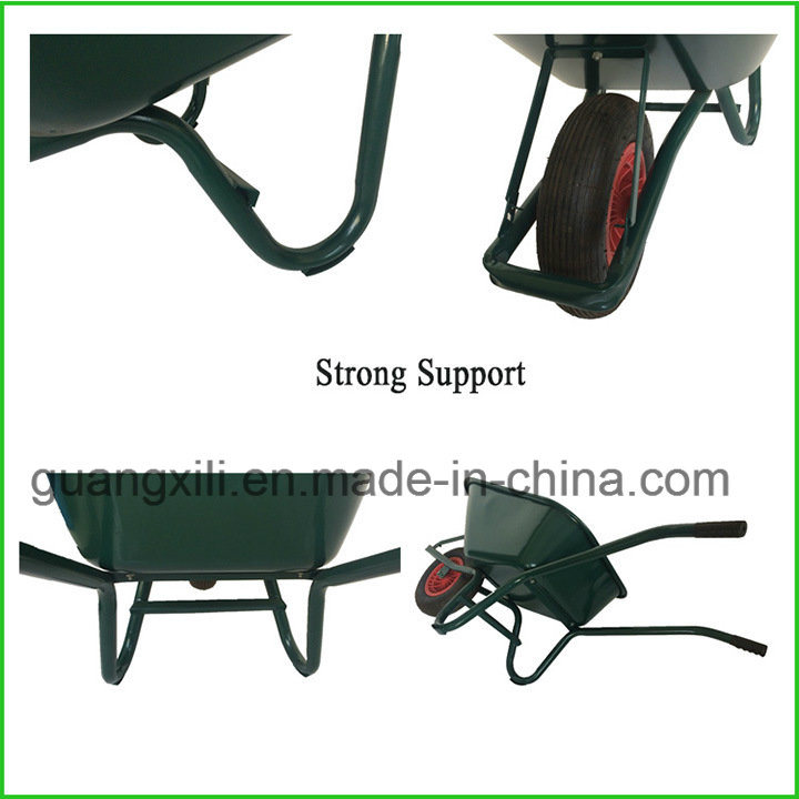 65L Wheel Barrow with Diffirent Color Frame for Garden and Construction