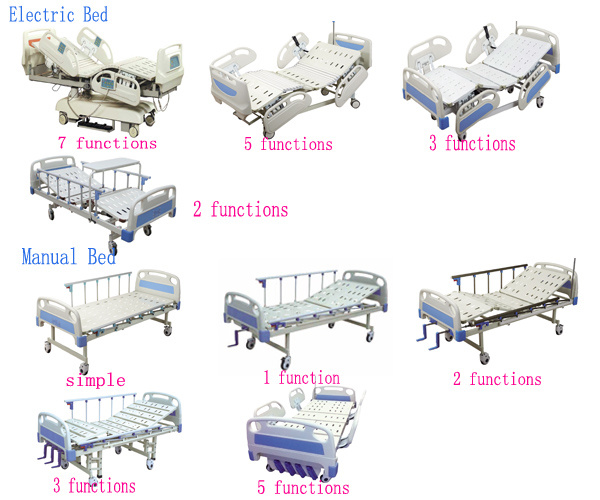 Hospital Instrument Single Crank Hand Operating Mechanical Hospital Beds