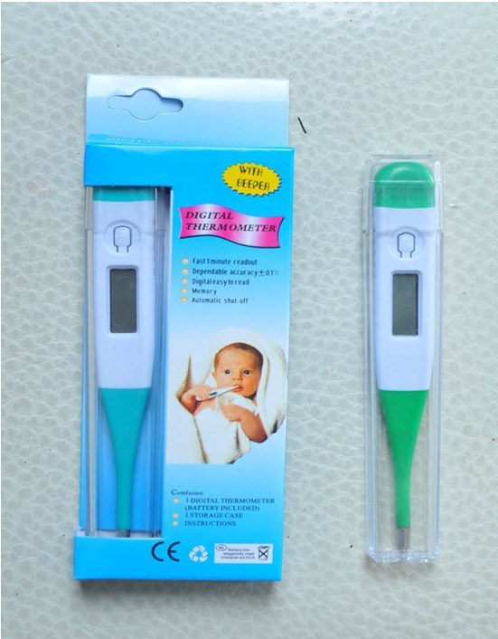 Household Head Beeper Flexible Forehead LCD Baby Digital Thermometer