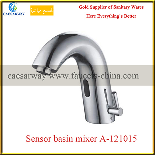 Deck Mounted Temperature Adjusted Automatic Sensor Water Basin Faucet