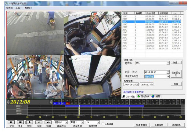 in Car CCTV Solution with 1080P Vehicle Mobile DVR and Security Camera