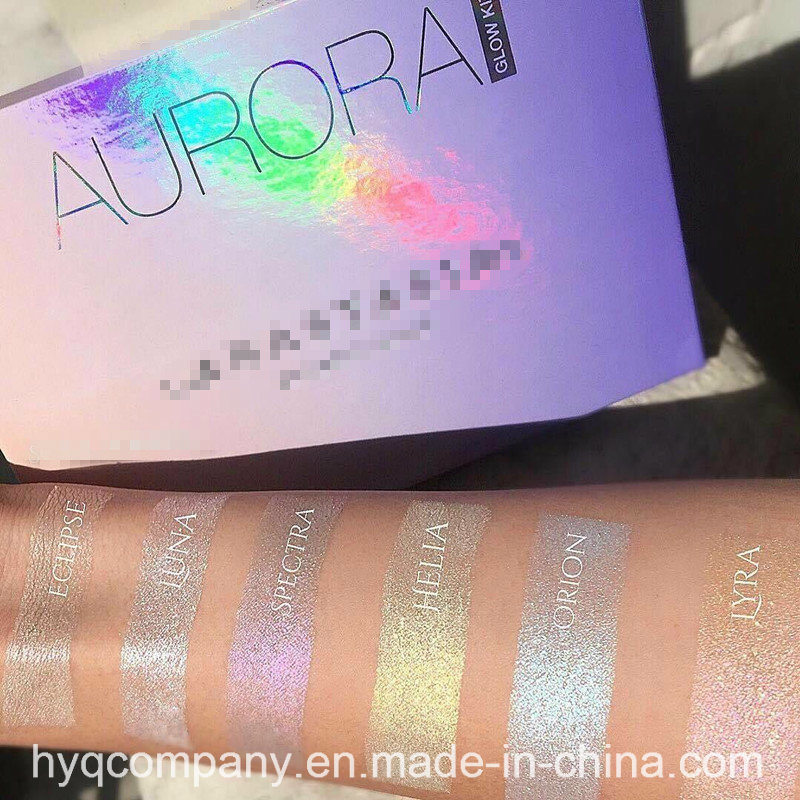 Newest Abh Aurora Glow Kit 6 Colors Highlighter Face Powder