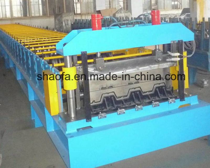 High Quality Aluminum Shaped Decking Sheet Roll Forming Machine