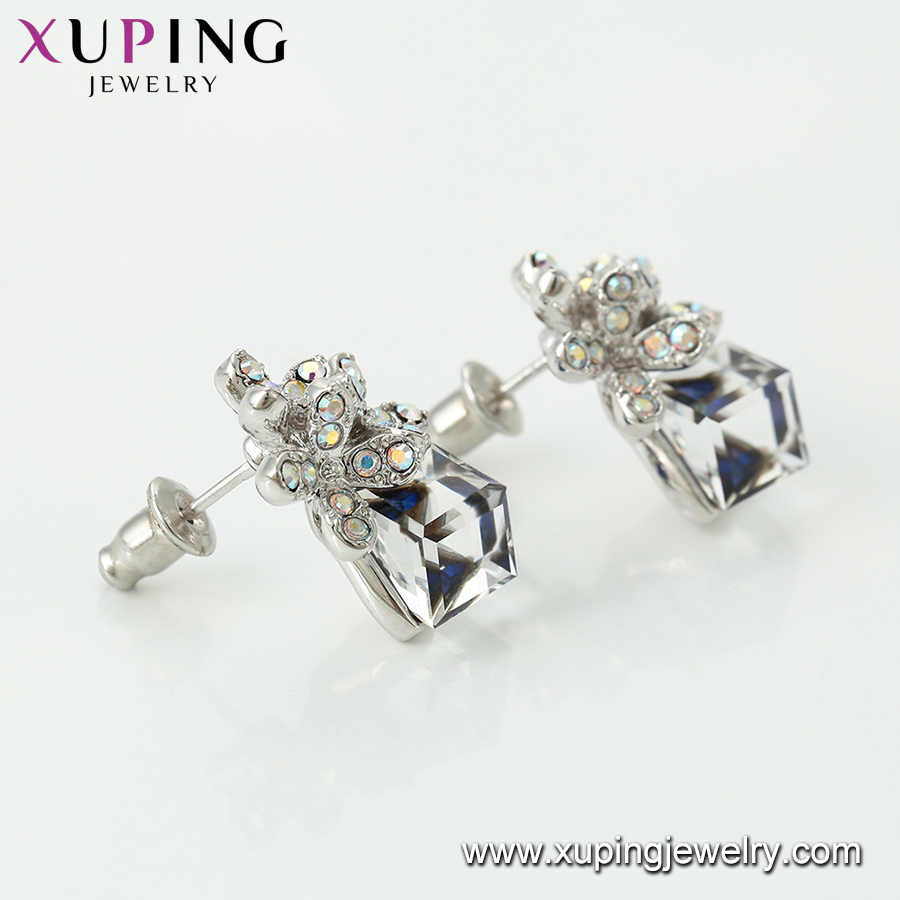 Xuping Copper Earrings Handmade Crystals From Swarovski Women Stud Earrings