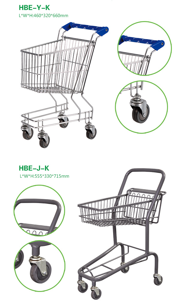 Colorful Metal Child Shopping Trolley Cart