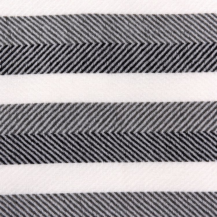 Black and White Stripe Cable Knit Throw Acrylic Blanket with Tassel