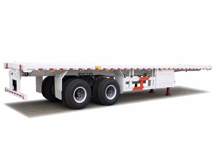 China New 3 Axle Container Flatbed Semi Trailer for Sale