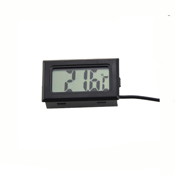 Digital LCD Thermometer for Fridges Freezers Coolers Chillers Mini 1m Probe Black