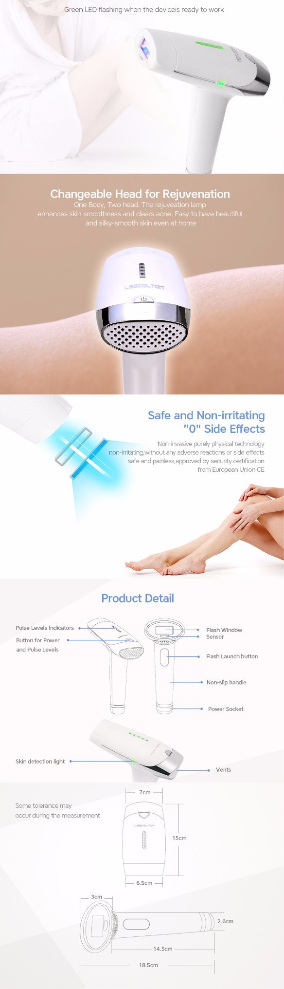 2 in 1 Laser Epilator IPL Permanent Laser Hair Removal Home Bikini Trimmer Electric Photorejuvenation Depilador Laser 300000