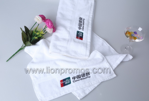 Fine Quality Custom Logo Embroidery Cotton Terry Face Towel Bath Towel