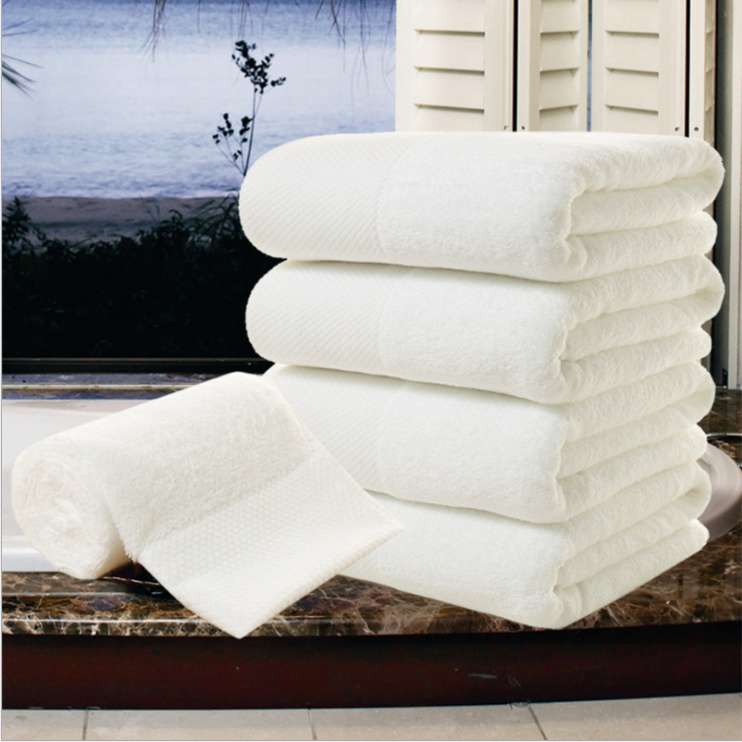 Wholesale 100% White Cotton Hotel Terry Bath Towel