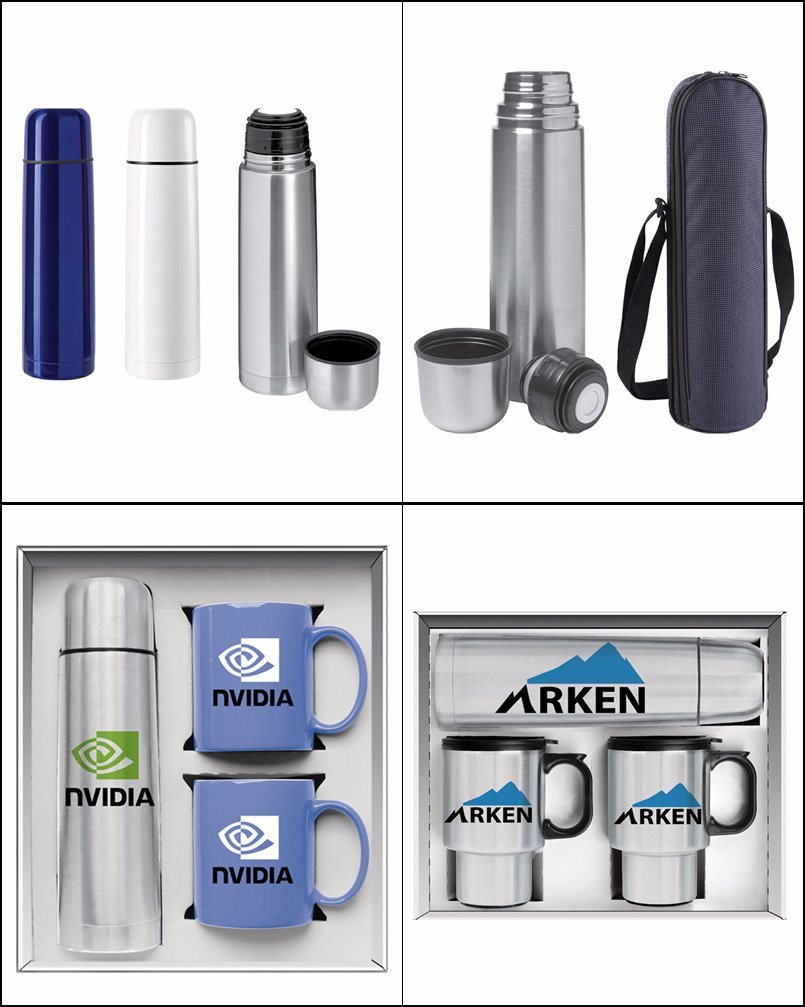 Eco-Friendly Promotional Item Double Wall Stainless Steel Thermos Vacuum Flask for Hot Water