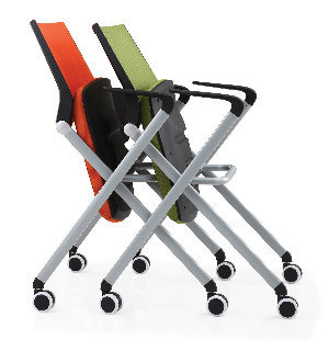 Simple Conference Room Lecture Training Chair with Writing Pad